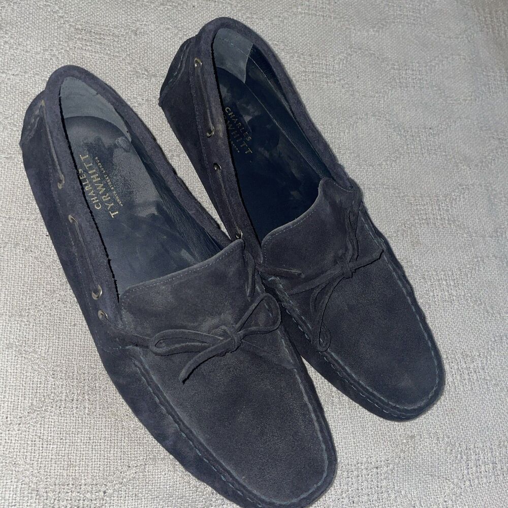 Charles Tyrwhitt Men’s Driving Mocs Size 11 M Black Leather Going Out Party